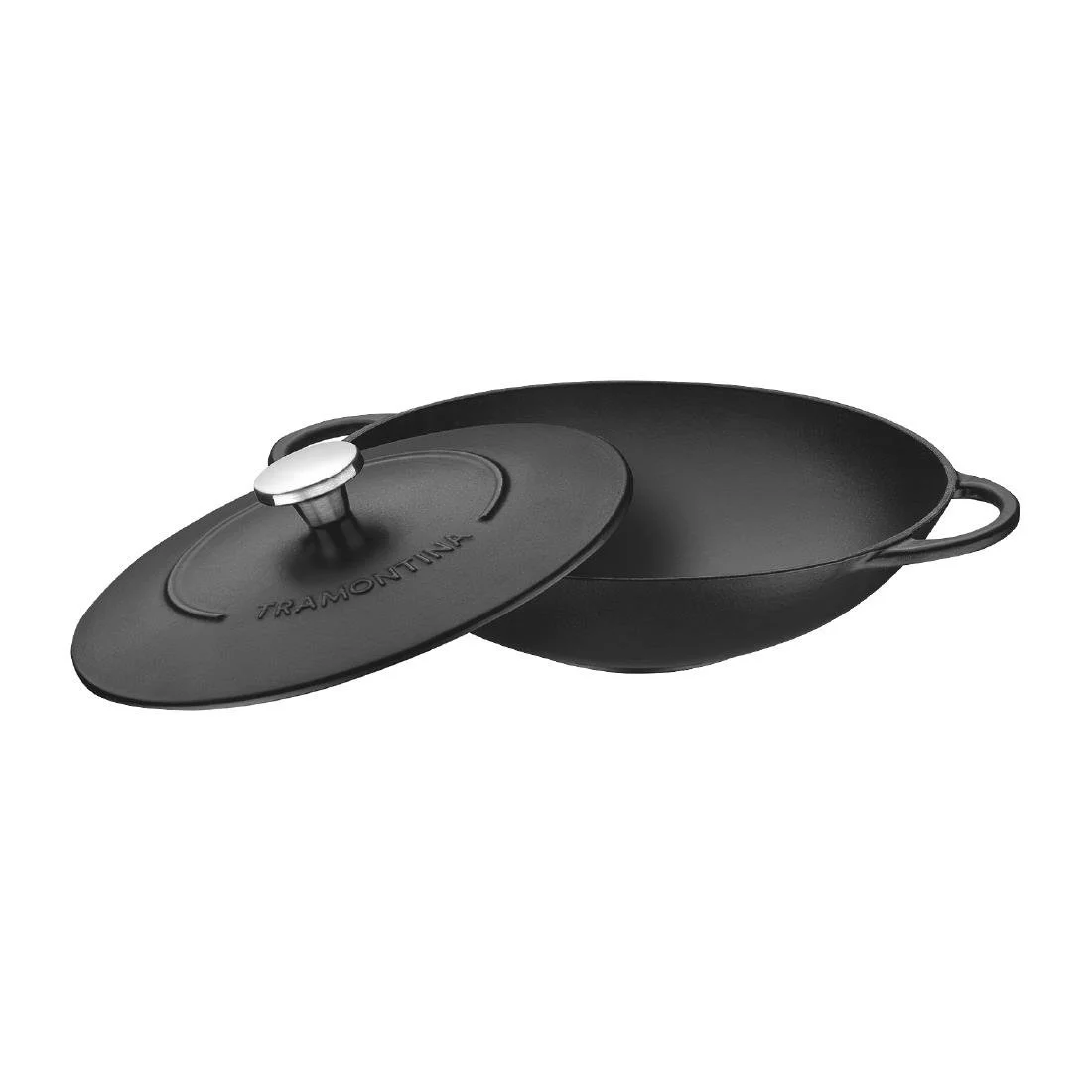 Tramontina Enamel Cast Iron Wok 32cm - Image 2