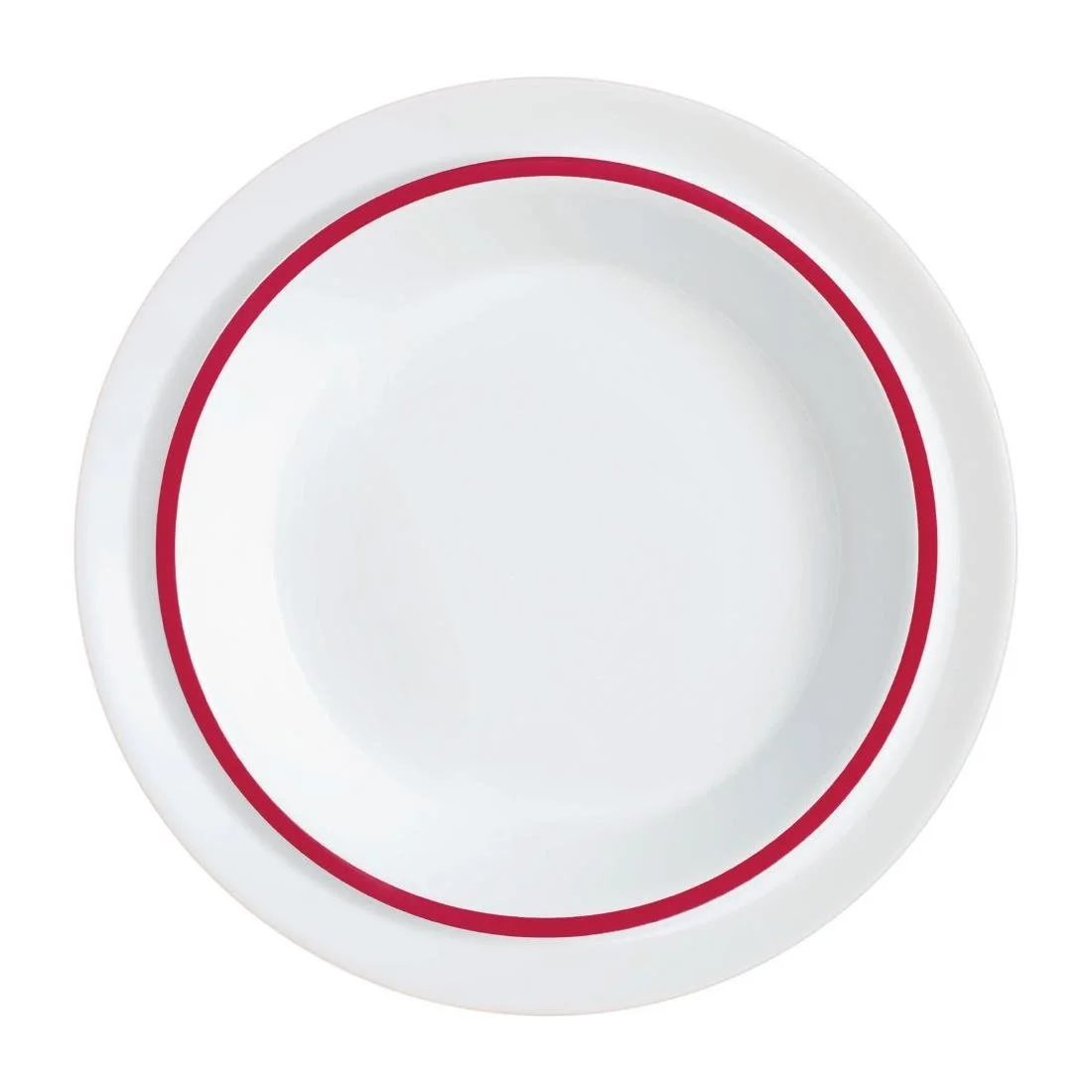 Autonomy Soup Dishes Red Border 230mm (12 Pack) - Image 1