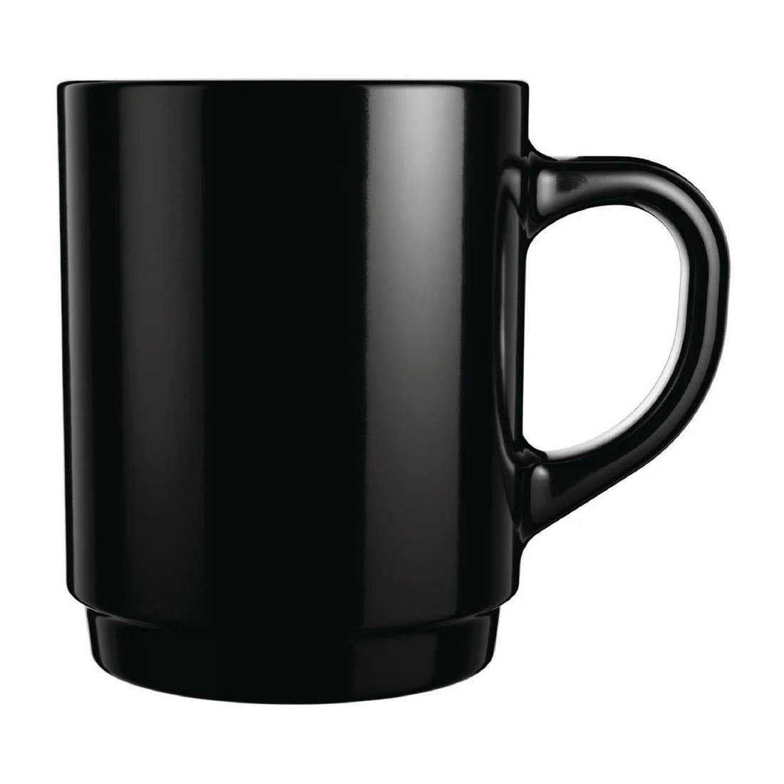 Arcoroc Opal Stackable Mugs Black 250ml (6 Pack) - Image 2