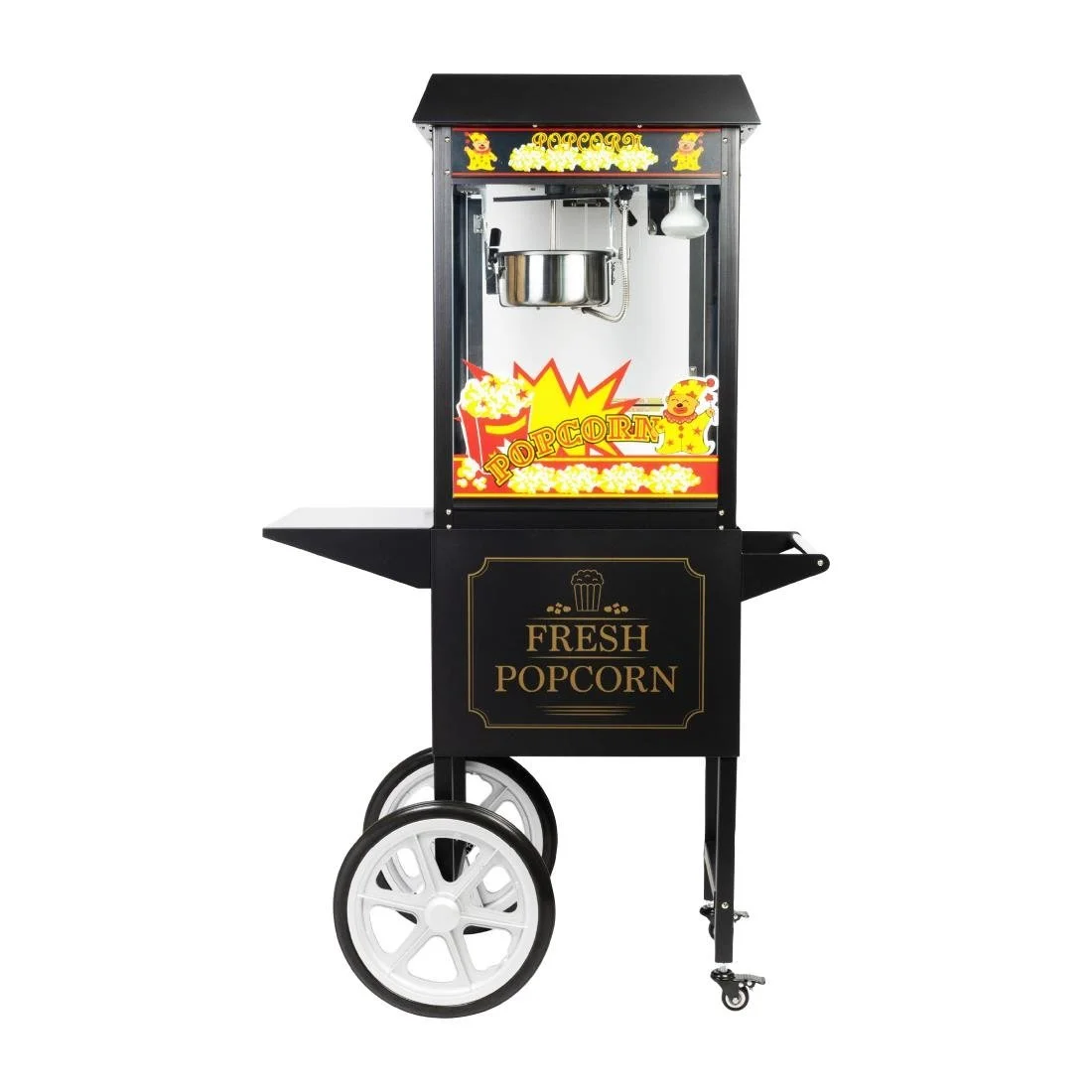 Haxro HX8588 Popcorn Machine and Cart Black - Image 1