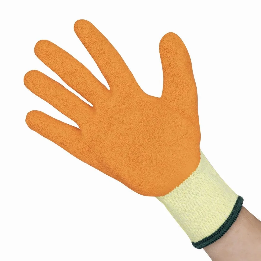 KeepSAFE GLO107 Latex Palm Gloves Orange (10 Pack) - Image 1
