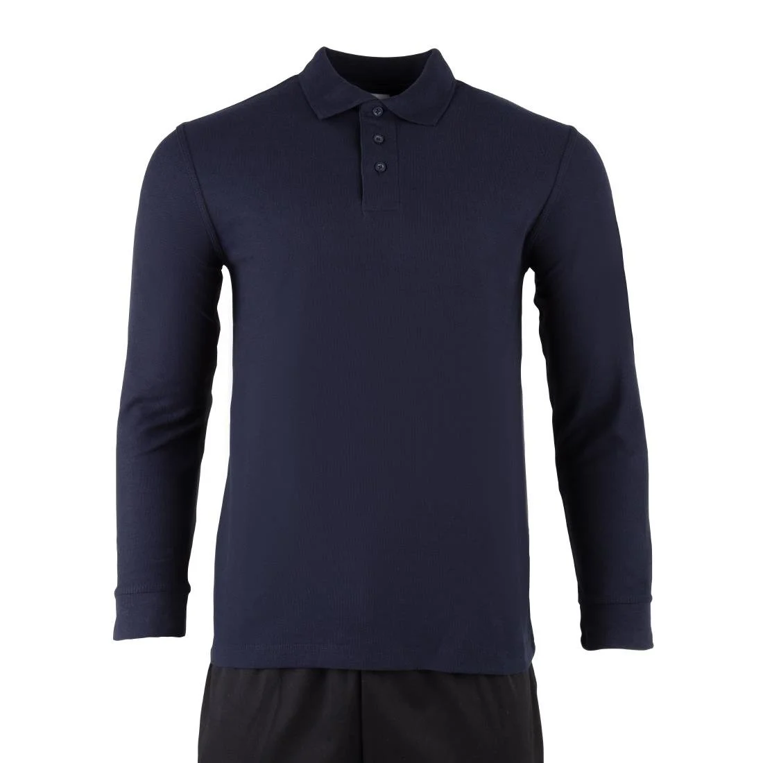 Endurance Long Sleeve Polo Shirt Navy - Image 1