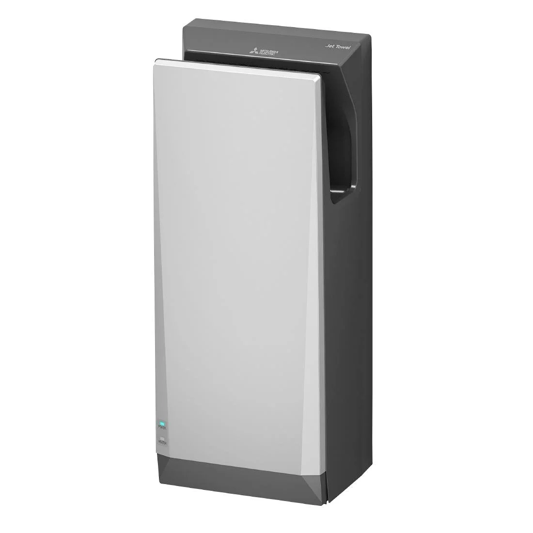 Mitsubishi Wave i01 Jet Towel Slim Heated Hand Dryer Silver - Image 1