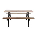 Bolero Acacia Rectangular Picnic Table Bench Set - Image 1