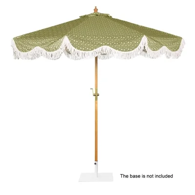 Bolero Sicily Round Parasol 2.5m Diameter Green Mix - Image 1