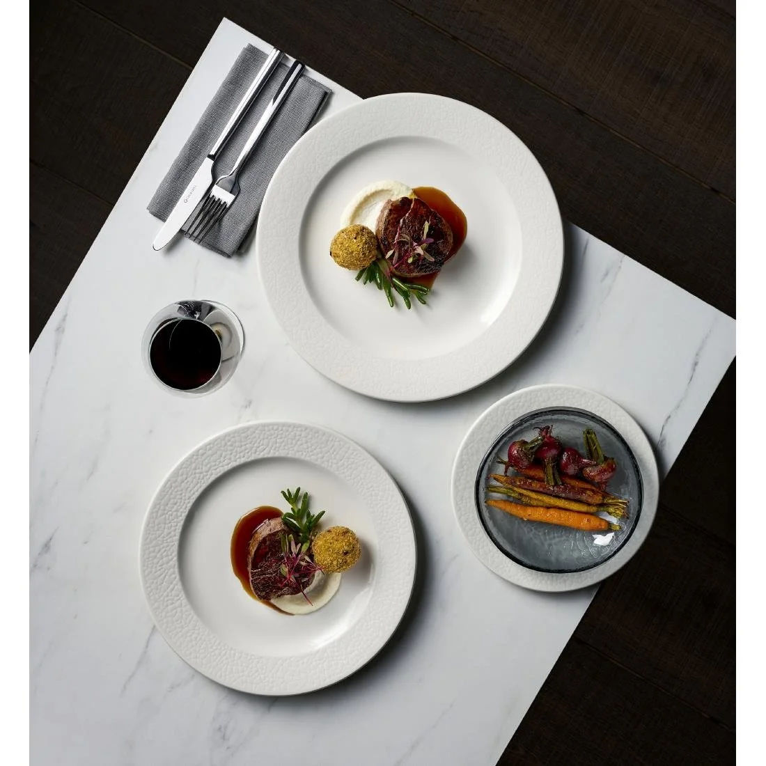 Churchill Viana Rimmed Bowls White 249ml (12 Pack) - Image 3