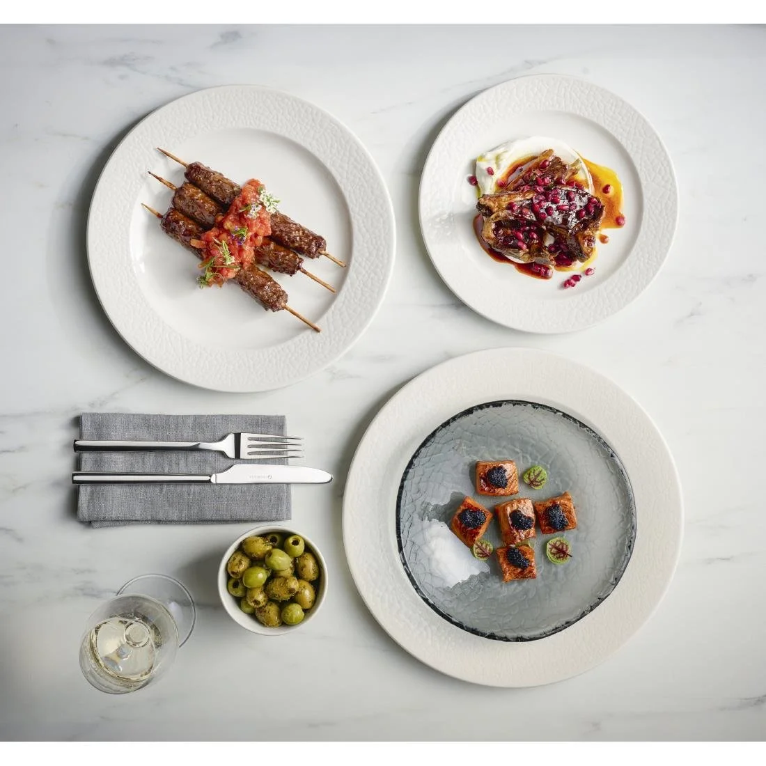 Churchill Viana Rimmed Bowls White 249ml (12 Pack) - Image 8