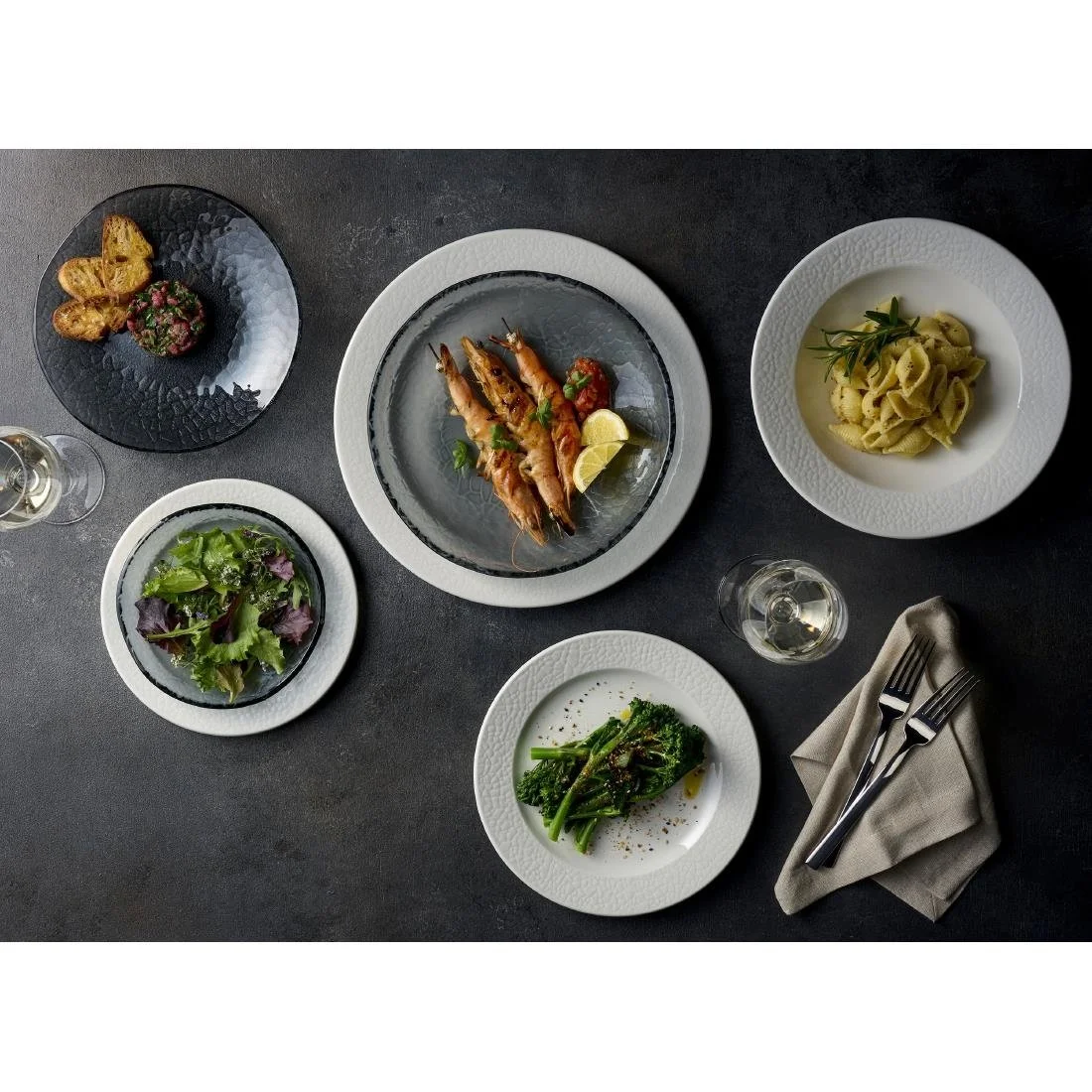 Churchill Viana Rimmed Bowls White 249ml (12 Pack) - Image 10