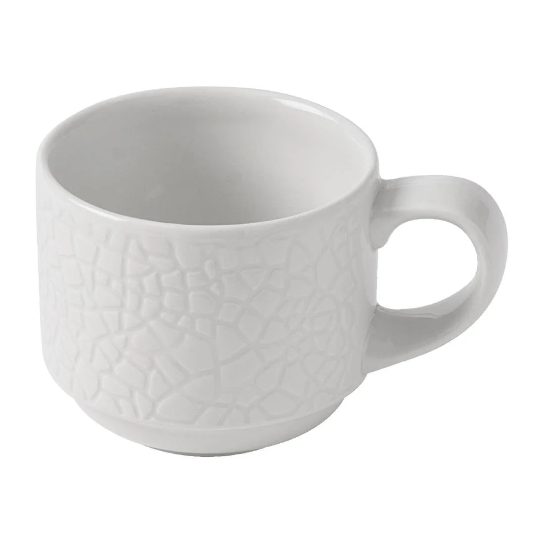 Churchill Viana Stacking Cups White 90ml (12 Pack) - Image 1