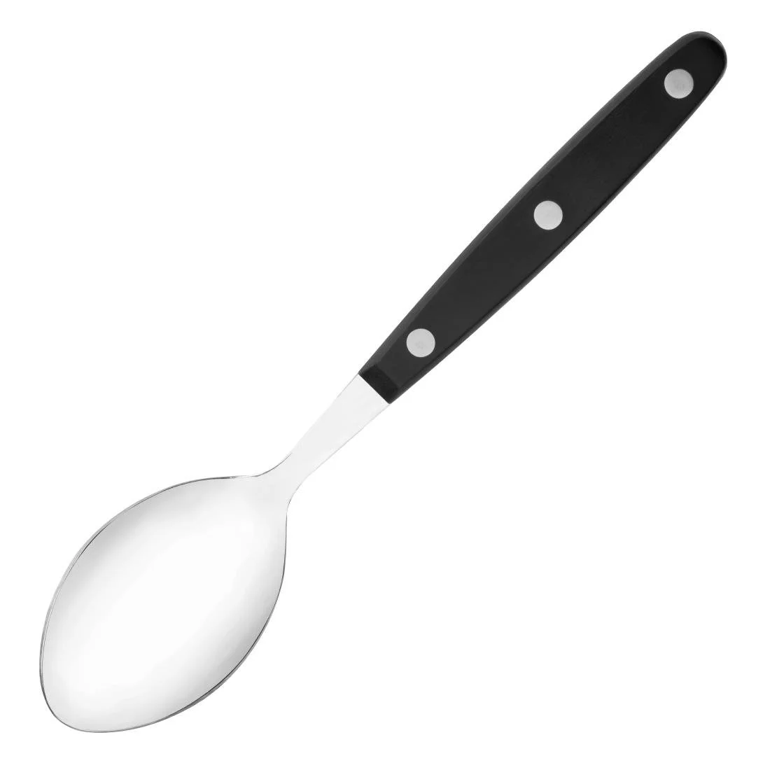 Olympia Taverna Dessert Spoons with Black Handles (12 Pack) - Image 1