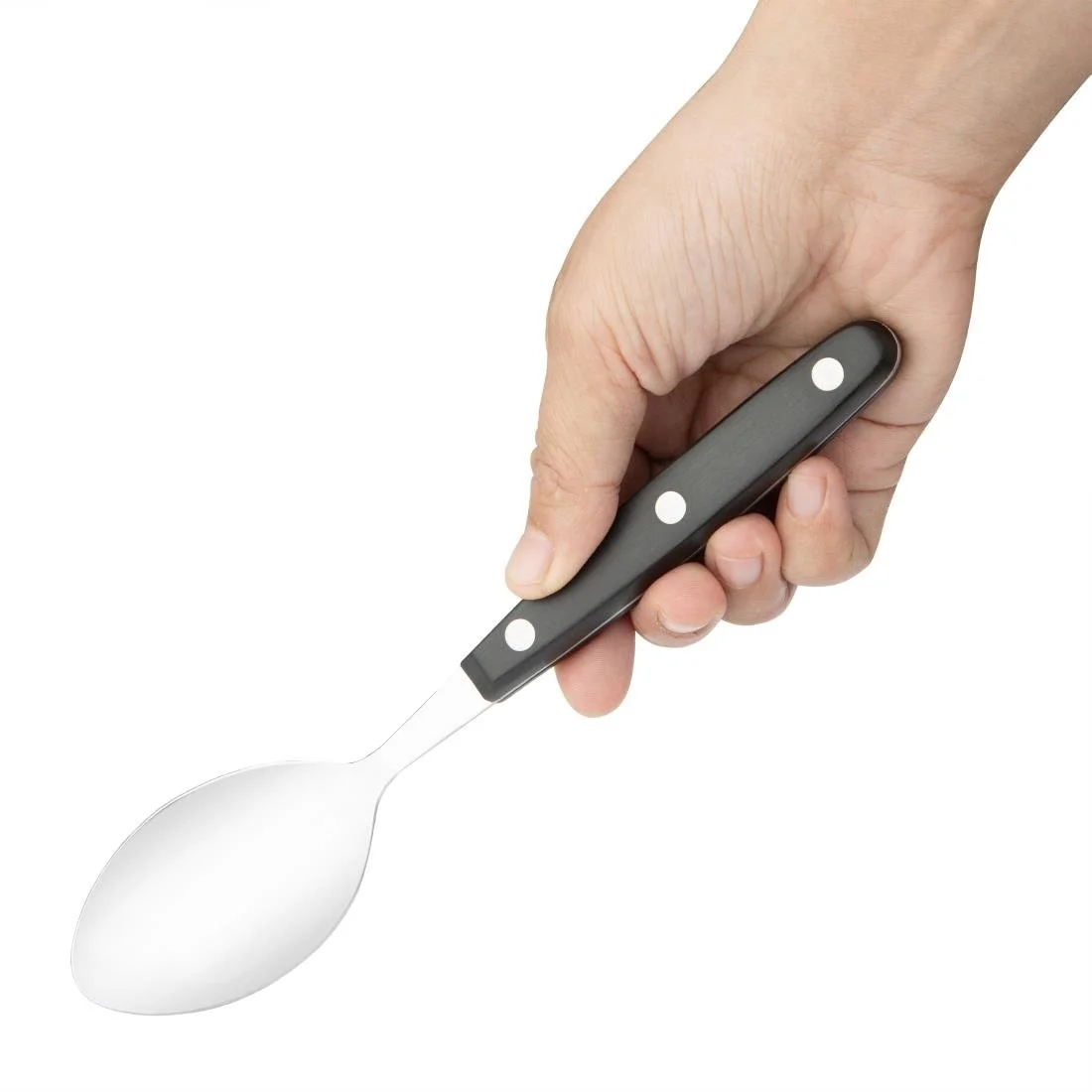 Olympia Taverna Dessert Spoons with Black Handles (12 Pack) - Image 2