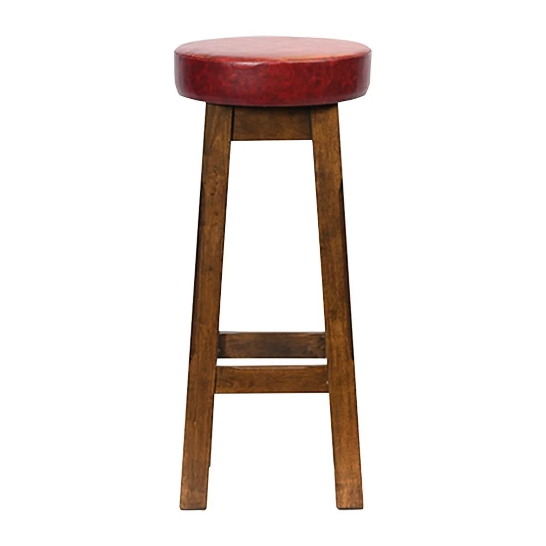 Everyday Wessex Vintage High Stool with Bison Bordeaux Seat (2 Pack) - Image 1