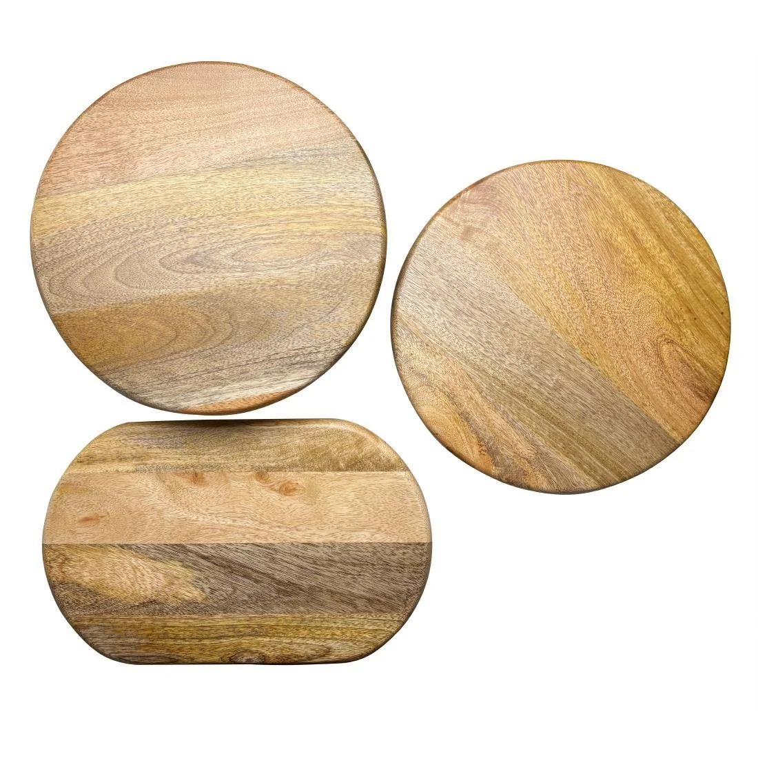 Olympia Mango Wood Round Display Stand with Legs 300x40mm - Image 2