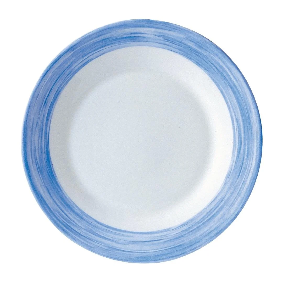 Arcoroc Brush Soup Plates Blue 225mm (12 Pack) - Image 1