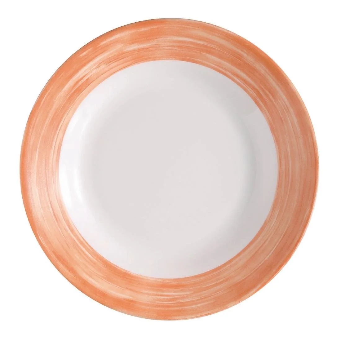 Arcoroc Brush Soup Plates Orange 225mm (12 Pack) - Image 1