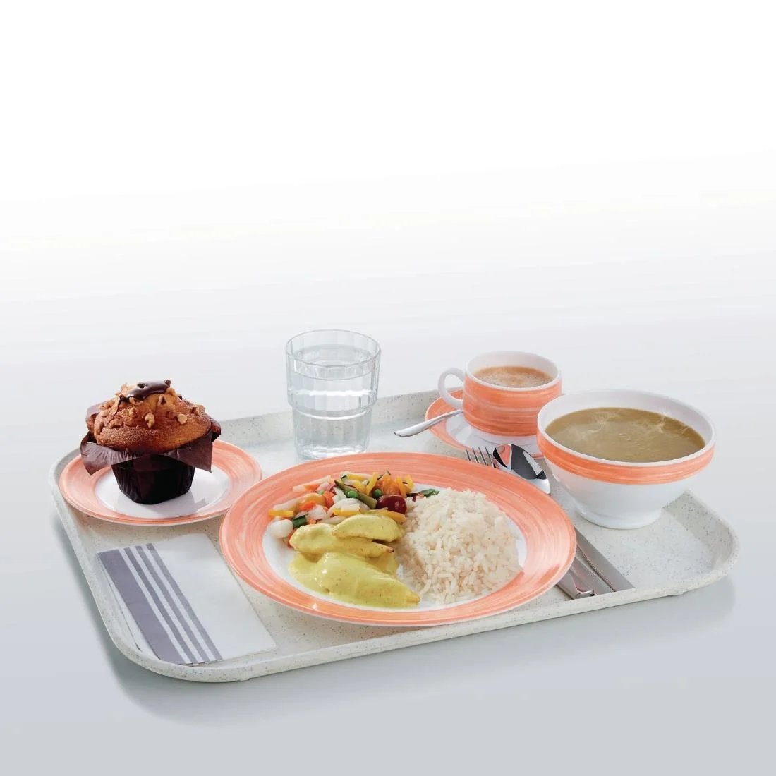 Arcoroc Brush Soup Plates Orange 225mm (12 Pack) - Image 4
