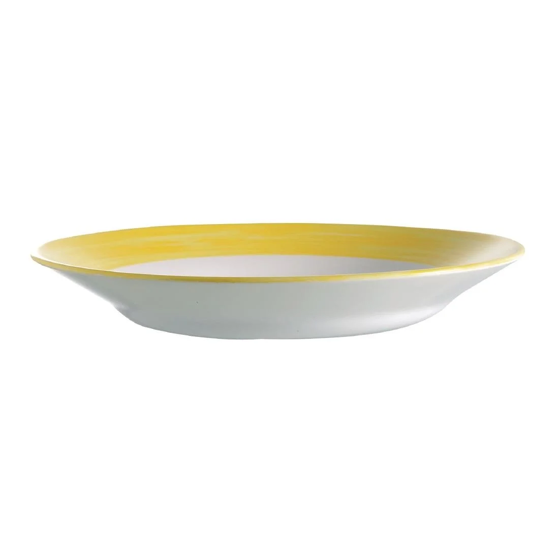 Arcoroc Brush Soup Plates Yellow 225mm (12 Pack) - Image 2