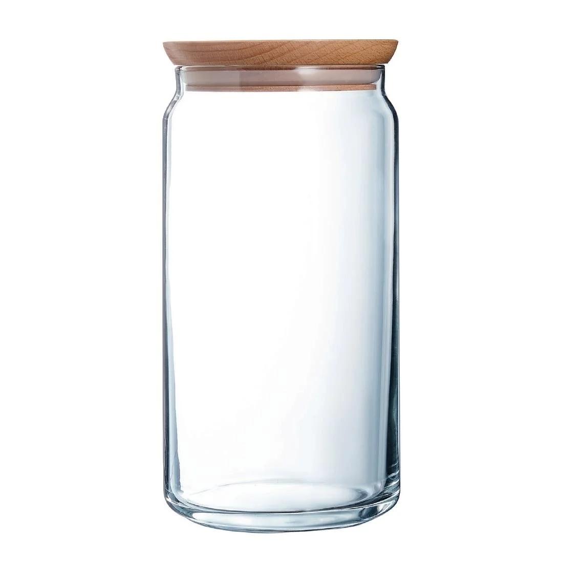 Luminarc Pure Jars & Wood Lids 1.5Ltr (6 Pack) - Image 1
