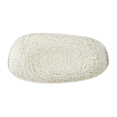 Churchill Cascade Opal Oblong Plates Taupe 300x150mm (12 Pack) - Image 1