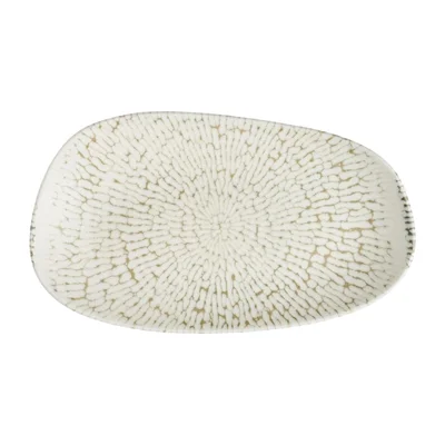 Churchill Cascade Opal Organic Oblong Plates Taupe 260x150mm (12 Pack) - Image 1