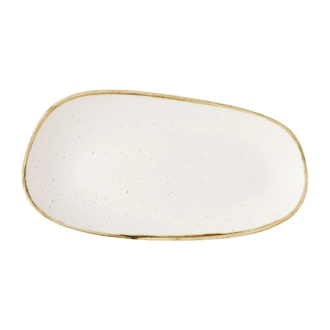 Churchill Stonecast Opal Oblong Plates Barley White 350x185mm (6 Pack) - Image 1