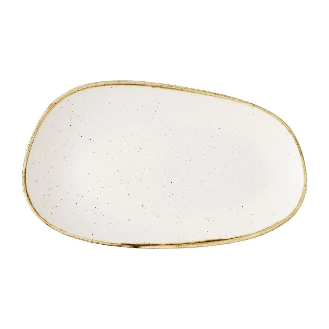 Churchill Stonecast Opal Oblong Plates Barley White 220x130mm (12 Pack) - Image 1