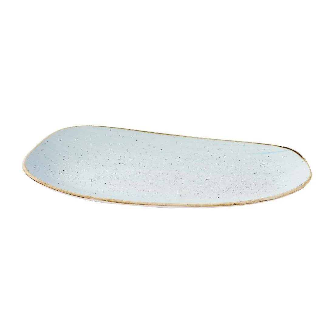 Churchill Stonecast Opal Oblong Plates Duck Egg Blue 350x185mm (6 Pack) - Image 2