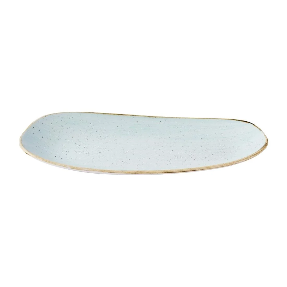 Churchill Stonecast Opal Oblong Plates Duck Egg Blue 300x150mm (12 Pack) - Image 2