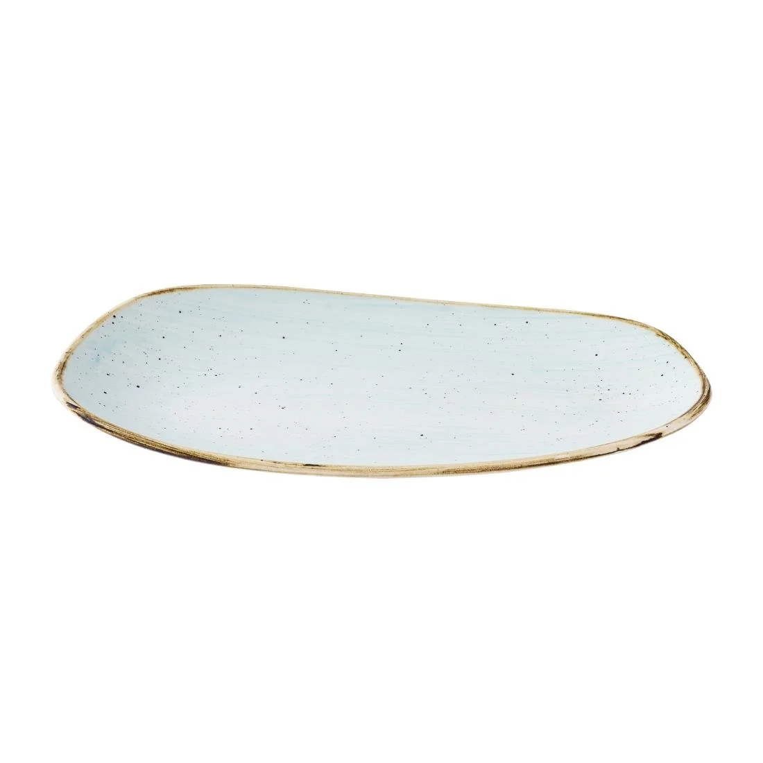 Churchill Stonecast Opal Oblong Plates Duck Egg Blue 260x150mm (12 Pack) - Image 2