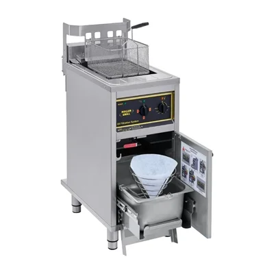 Roller Grill Motorised Fryer with Integral Oil Filtration - 1x16Ltr 3PH - Image 1