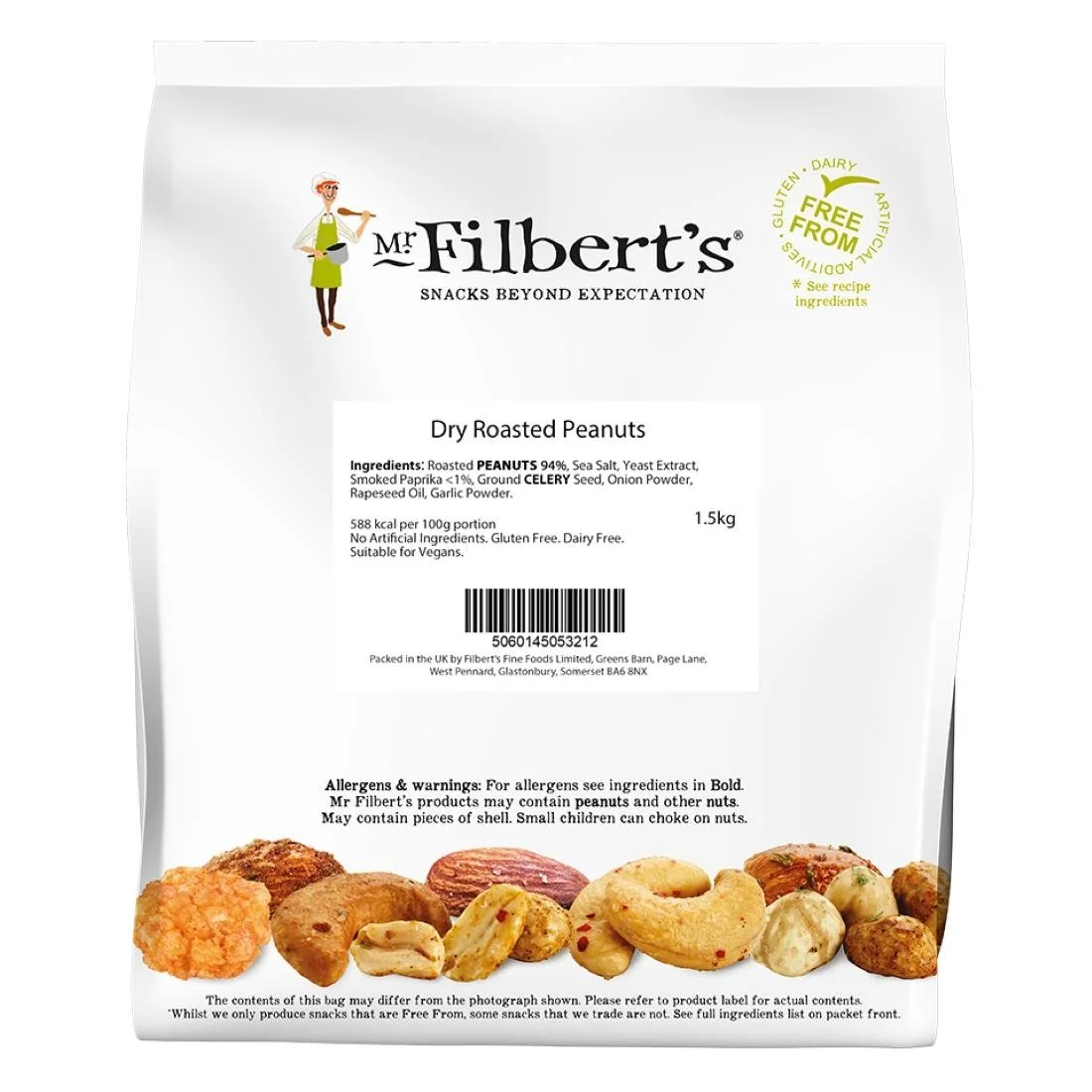 Mr Filbert's Dry Roasted Peanuts 1.5kg - Image 1