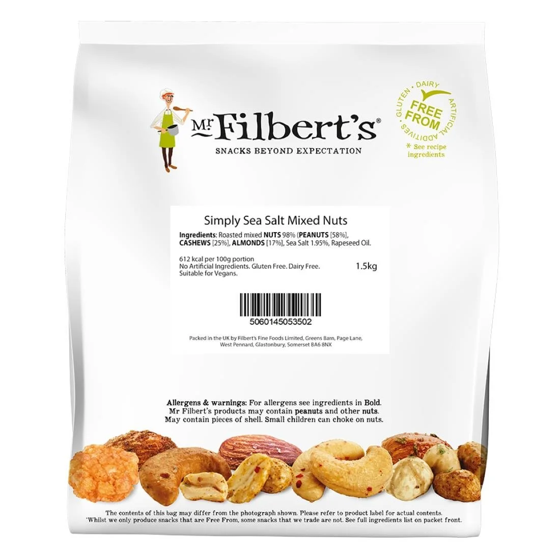 Mr Filbert's Simply Sea Salt Mixed Nuts 1.5kg - Image 1