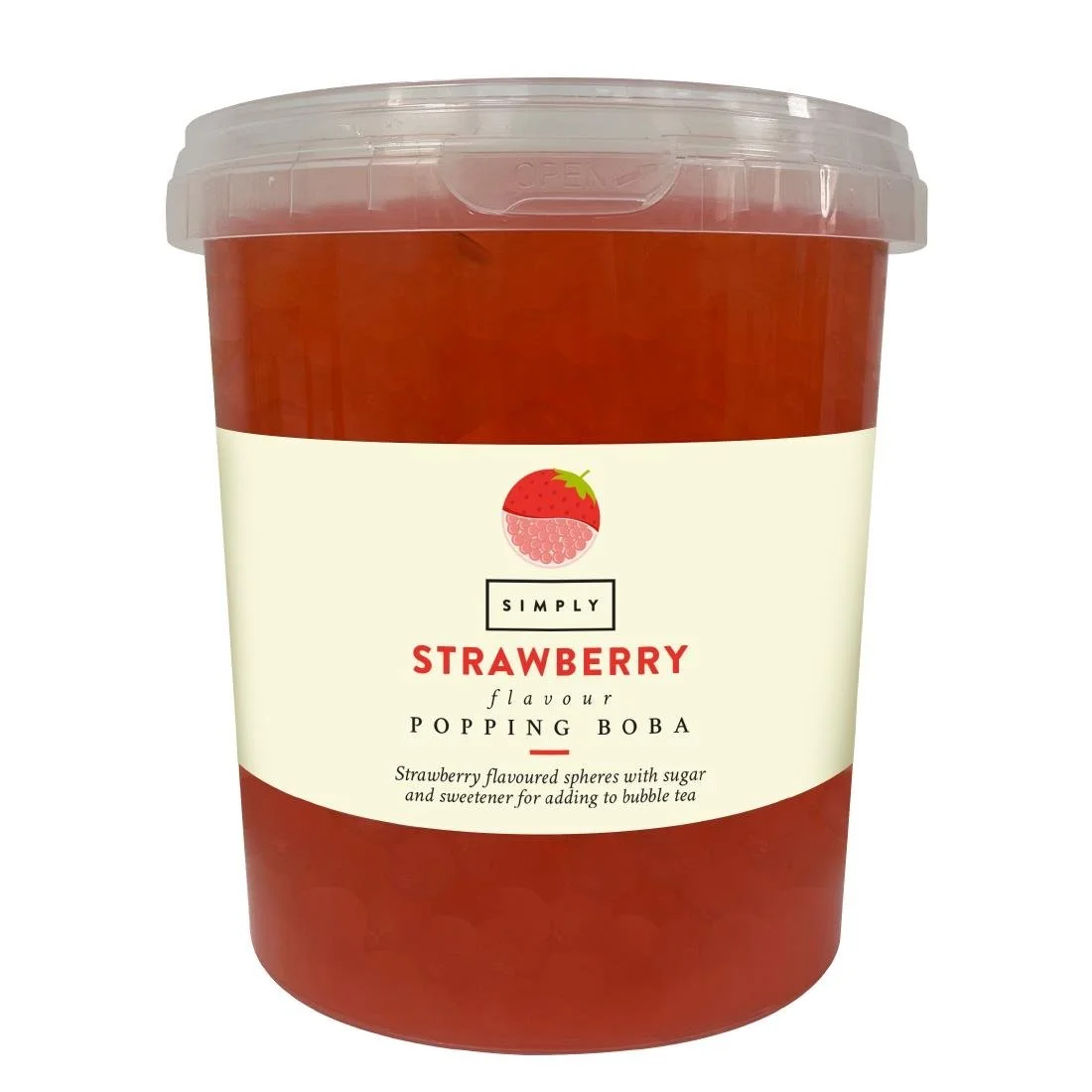 Simply Strawberry Popping Boba 870g - Image 1