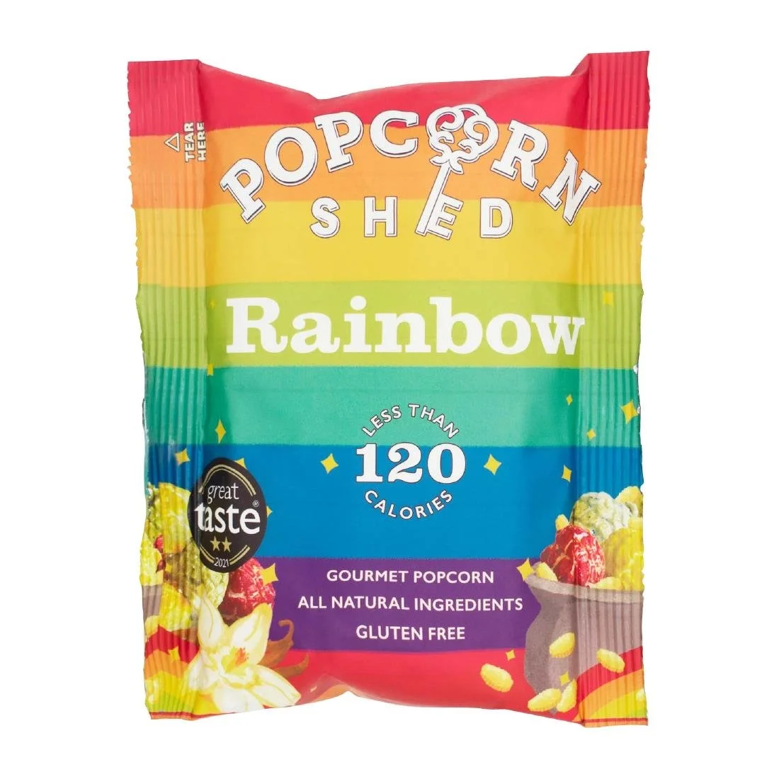 Popcorn Shed Rainbow Popcorn Snack Pack 24g (16 Pack) - Image 1