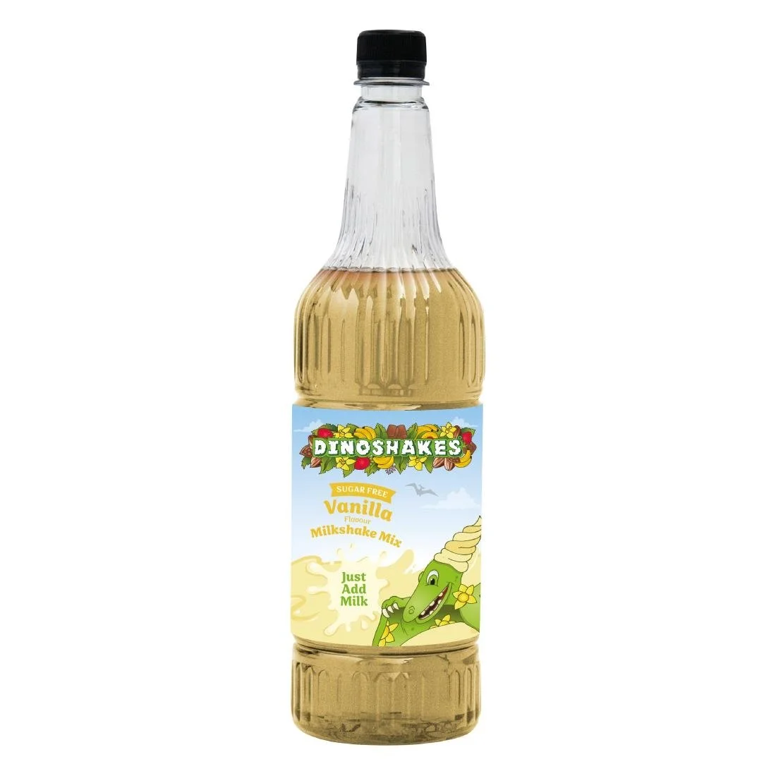 Dinoshakes Sugar Free Vanilla Milkshake Mix 1Ltr - Image 1
