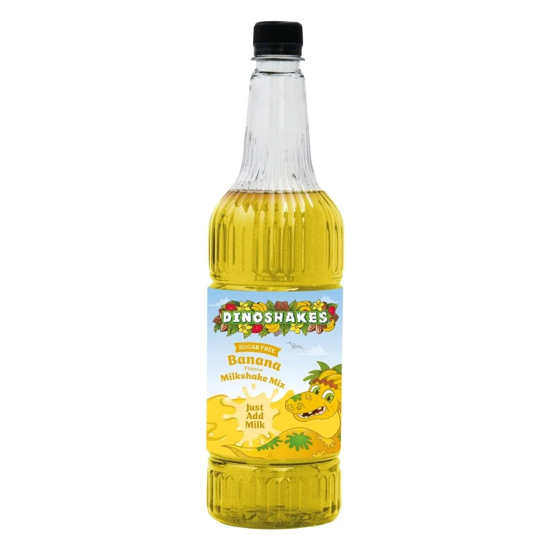 Dinoshakes Sugar Free Banana Milkshake Mix 1Ltr - Image 1