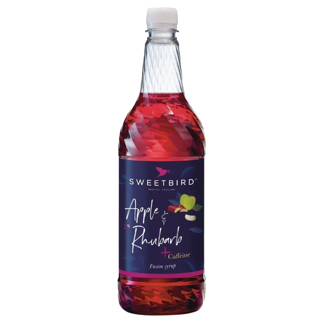 Sweetbird Fusions Syrup Apple and Rhubarb Added Caffeine - Image 1