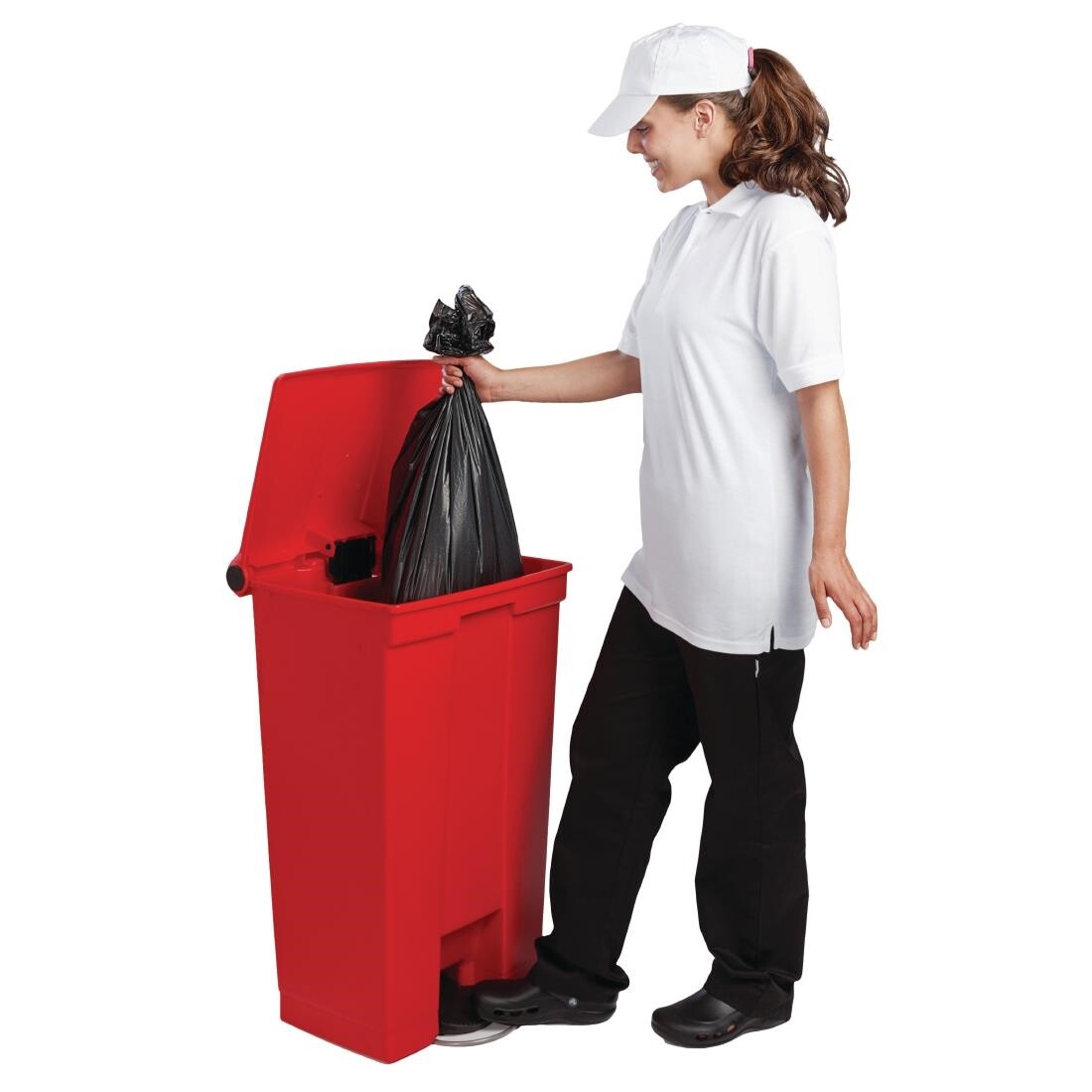 Rubbermaid Red Step On Container 87Ltr