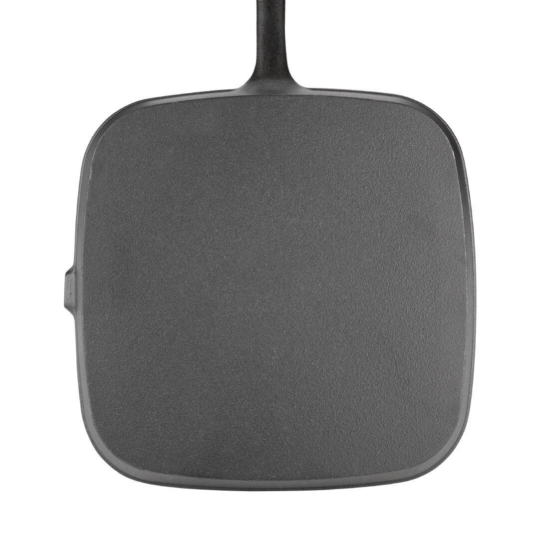 Vogue Square Cast Iron Ribbed Skillet Pan