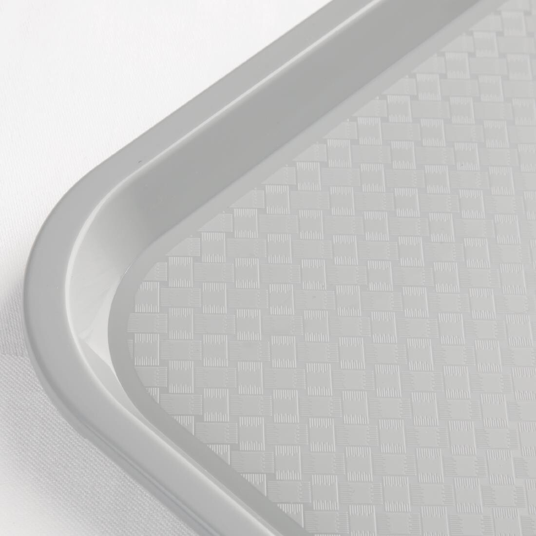 Kristallon Plastic Fast Food Tray Grey Medium