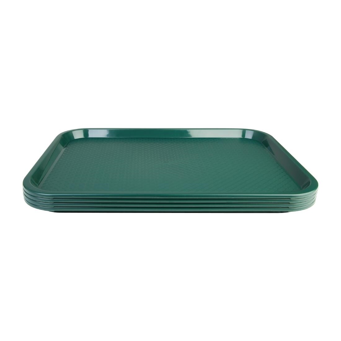 Kristallon Plastic Fast Food Tray Green Medium