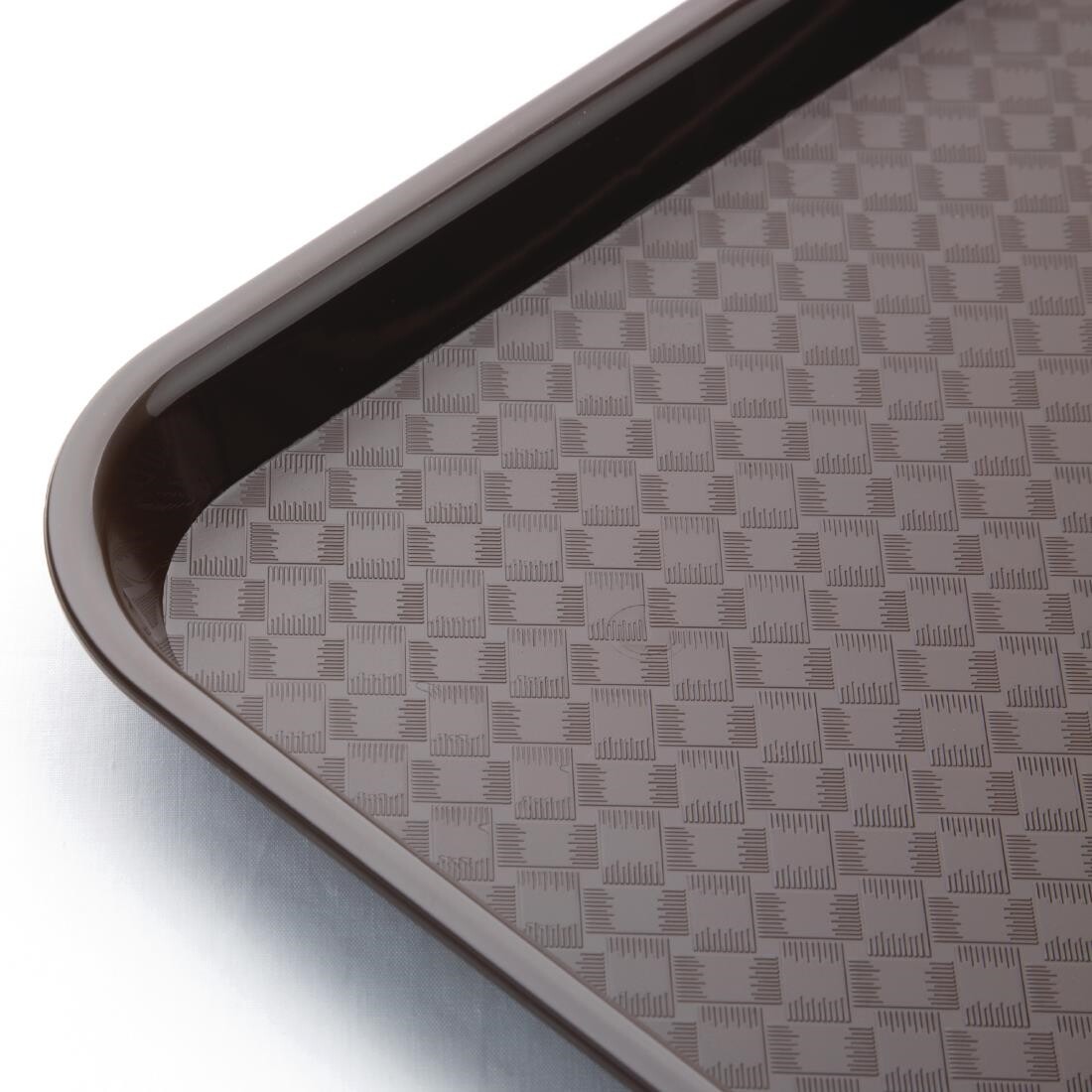 Kristallon Plastic Fast Food Tray Brown Large