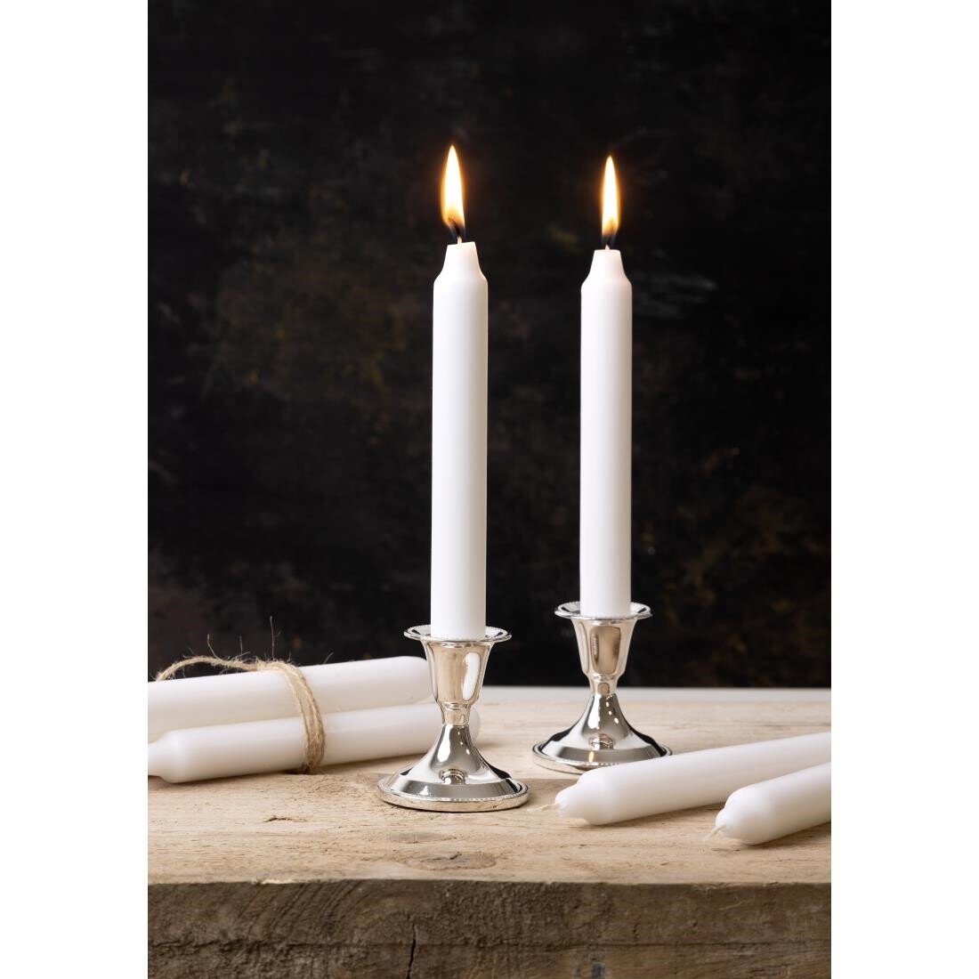 White Bistro 7inch Candles