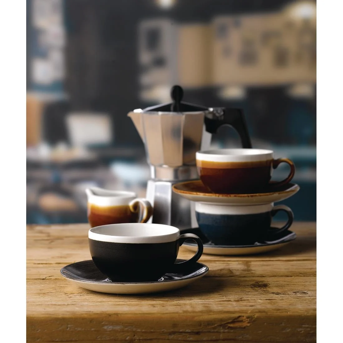 Churchill Monochrome Cappuccino Saucer Iron Black 158mm