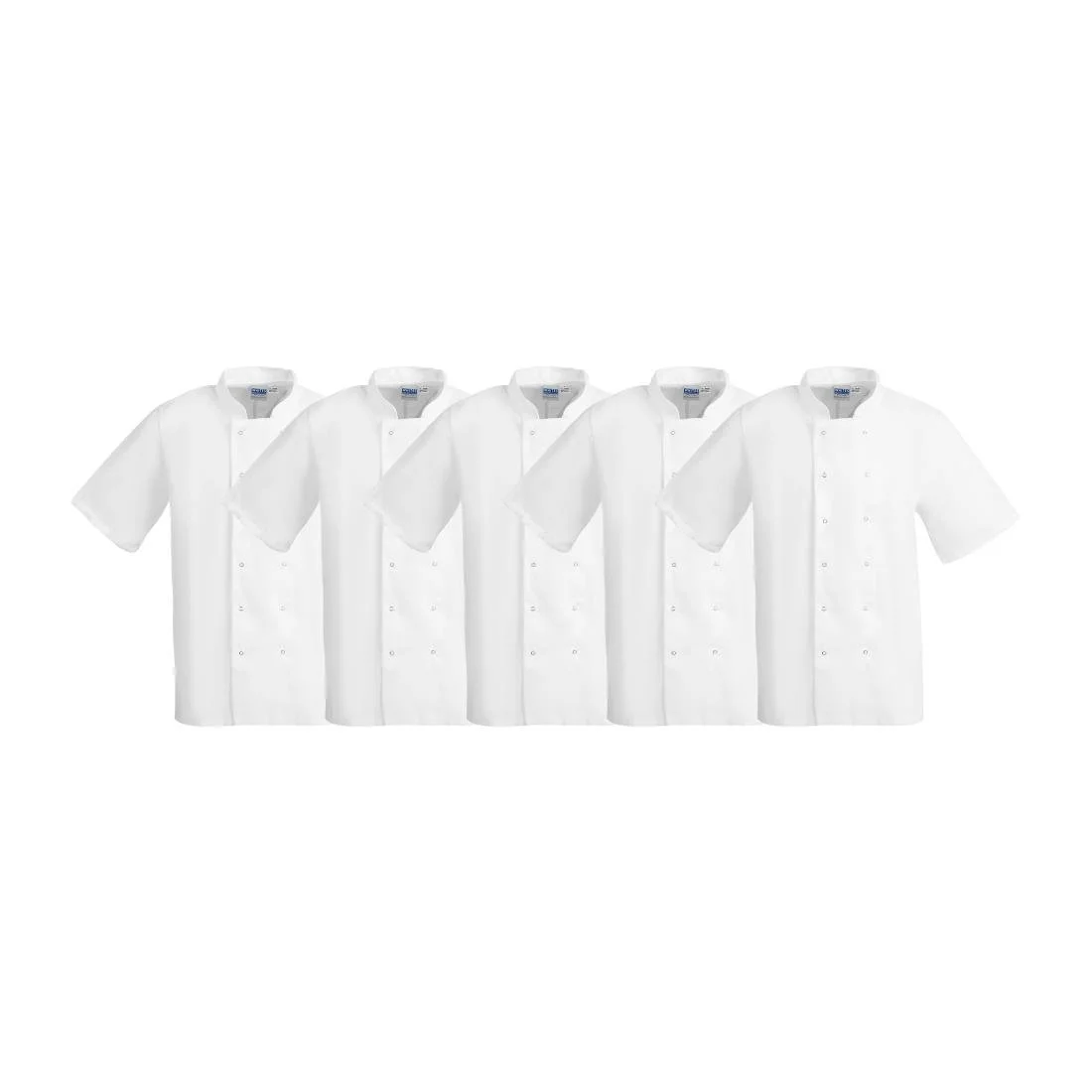 Whites Boston Unisex Chef Jackets Short Sleeve White (5 Pack) - Image 1