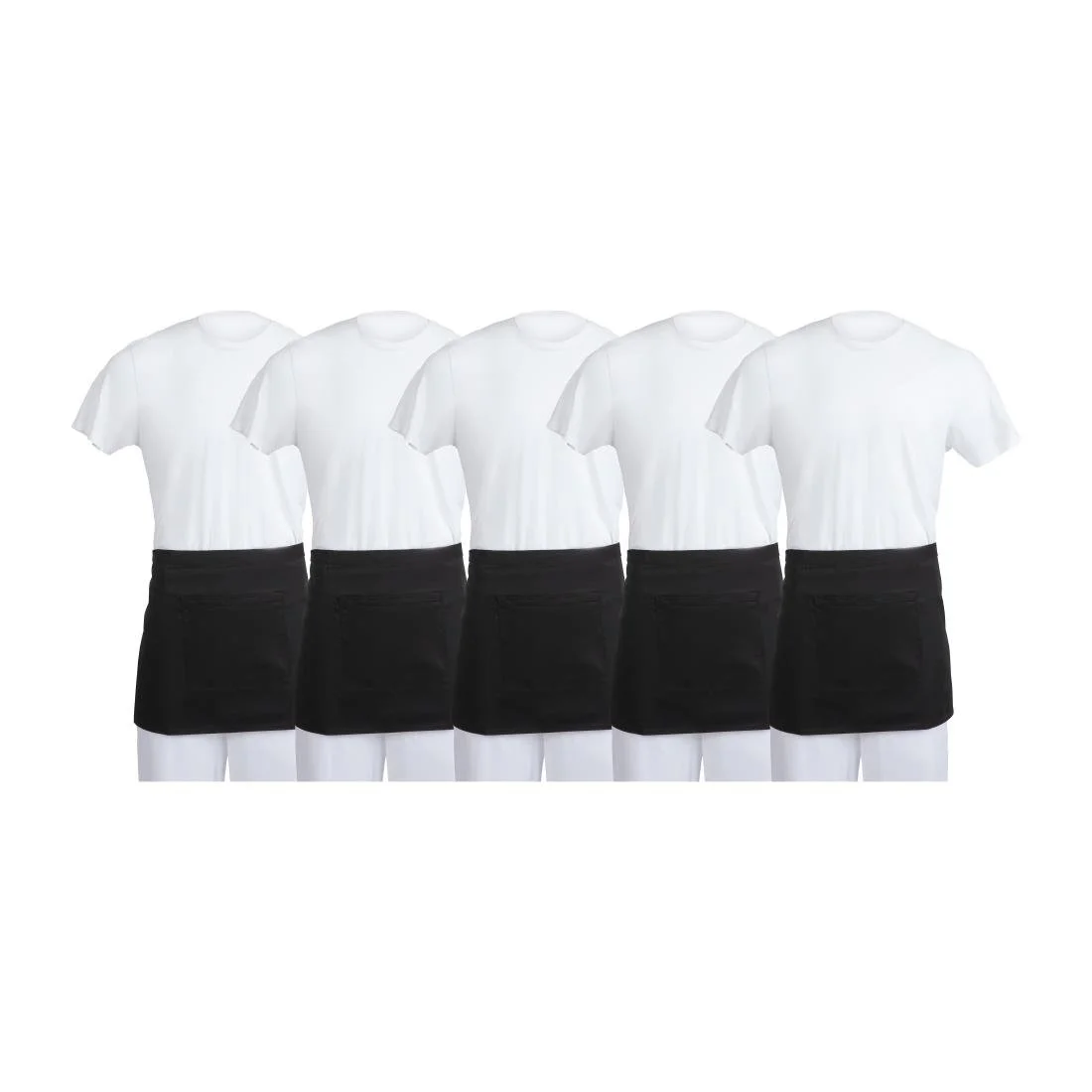 Whites Waist Aprons Black (5 Pack) - Image 1