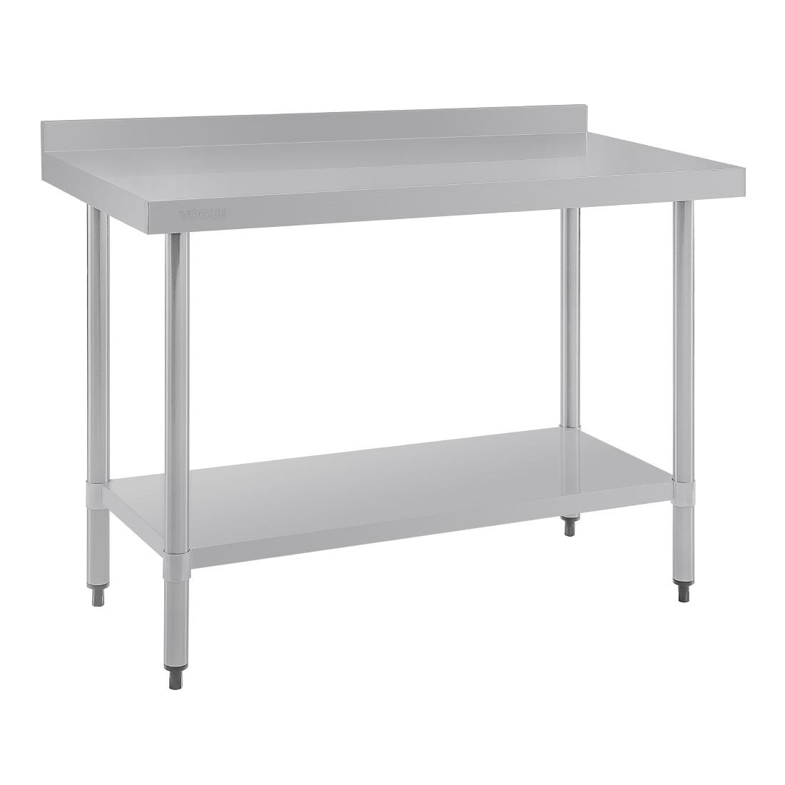 Vogue Stainless Steel Prep Table with Upstand 1200mm