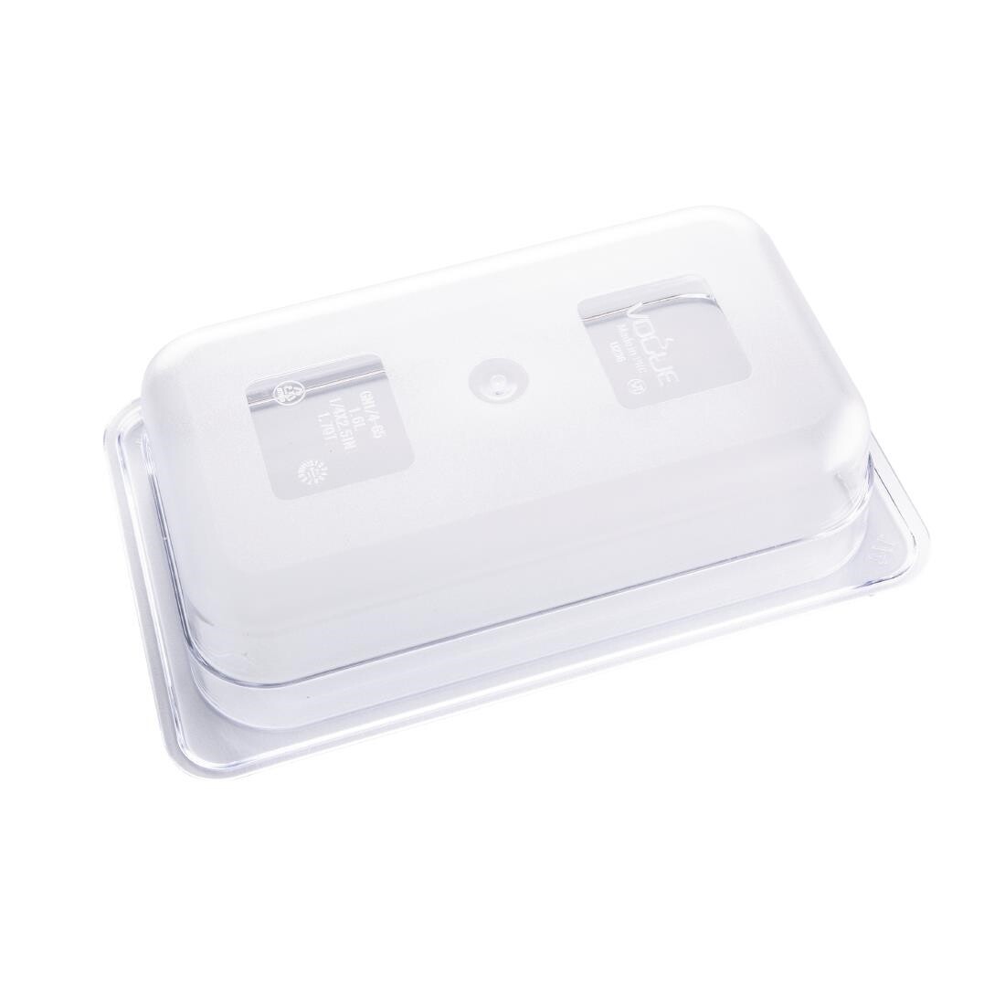 Vogue Polycarbonate 1/4 Gastronorm Container 65mm Clear