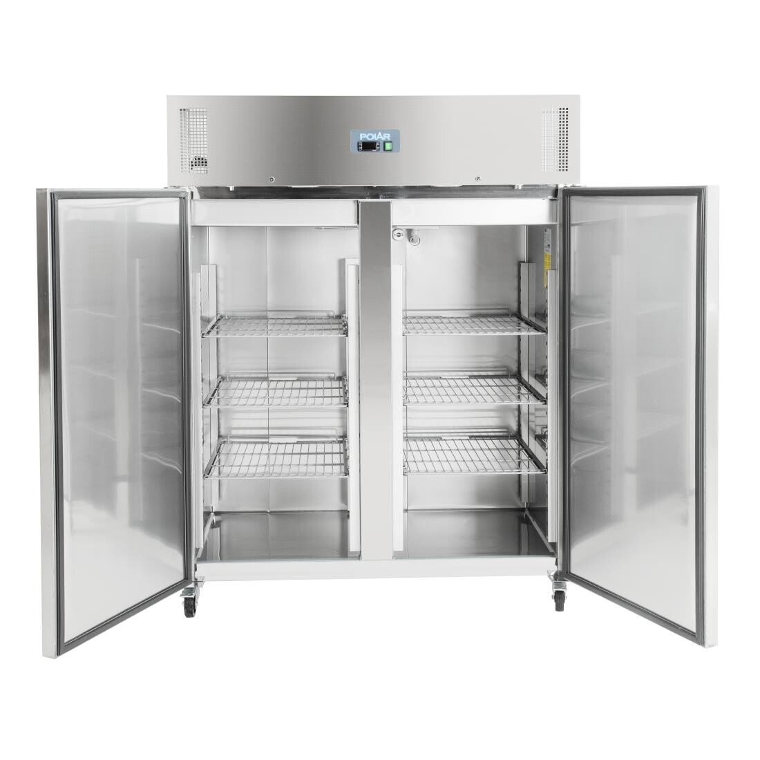 Polar Heavy Duty Double Door Freezer Stainless Steel 1300Ltr