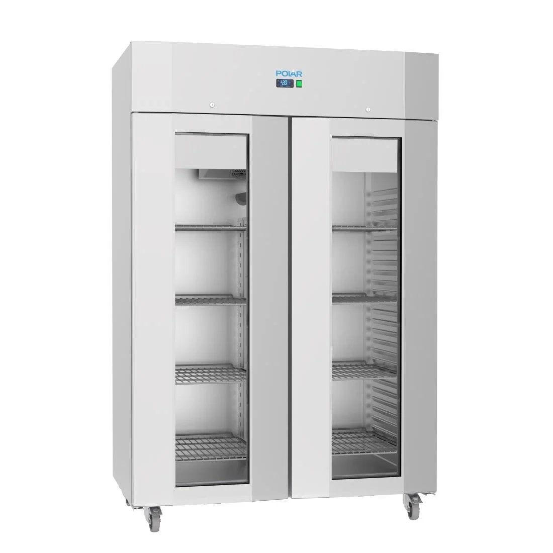 Polar U-Series Energy Efficient Double Glass Door Upright Storage/Display Freezer - Image 1